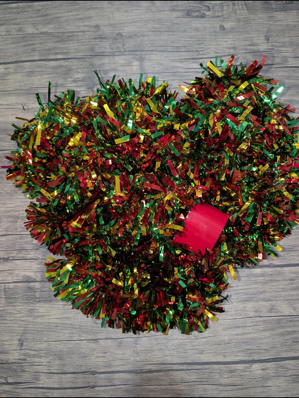 Christmas Tree Garland Thick & Long Brand New Red Gold & Green Tinsel Metallic
